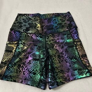 Constantly Varied Gear Iridescent Snake Print Shorts **BRAND NEW**